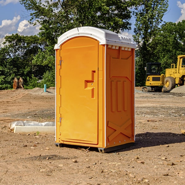 how often are the portable restrooms cleaned and serviced during a rental period in Ridott